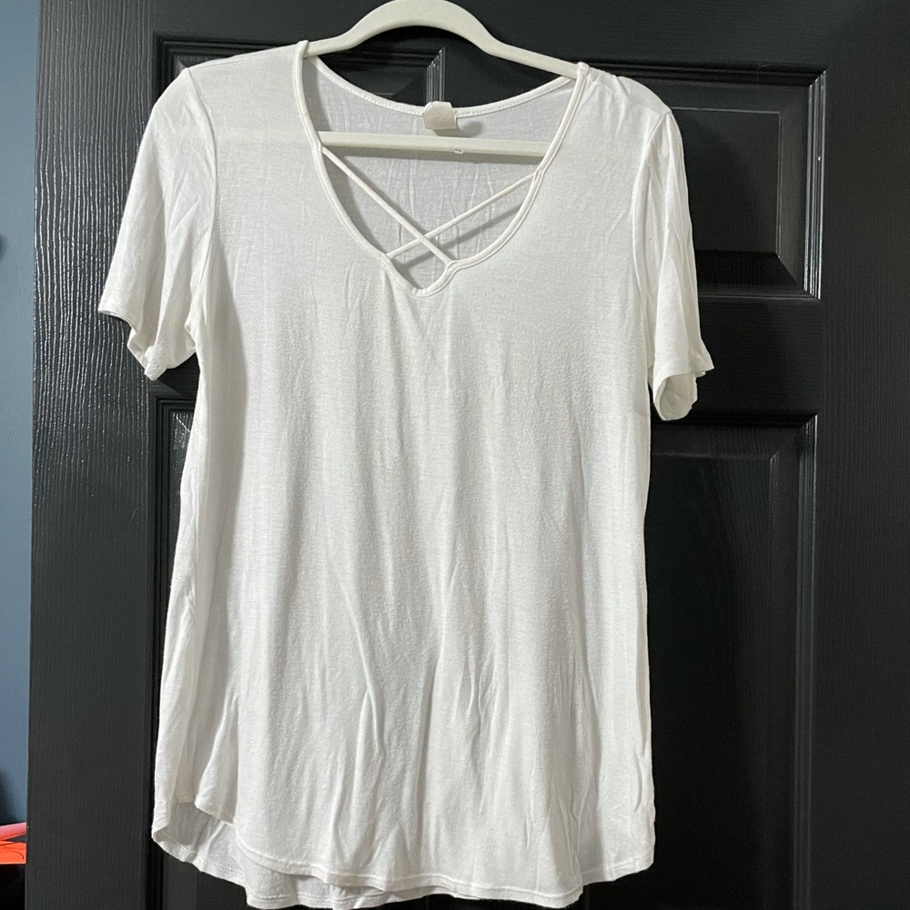 Large White Flowy Top